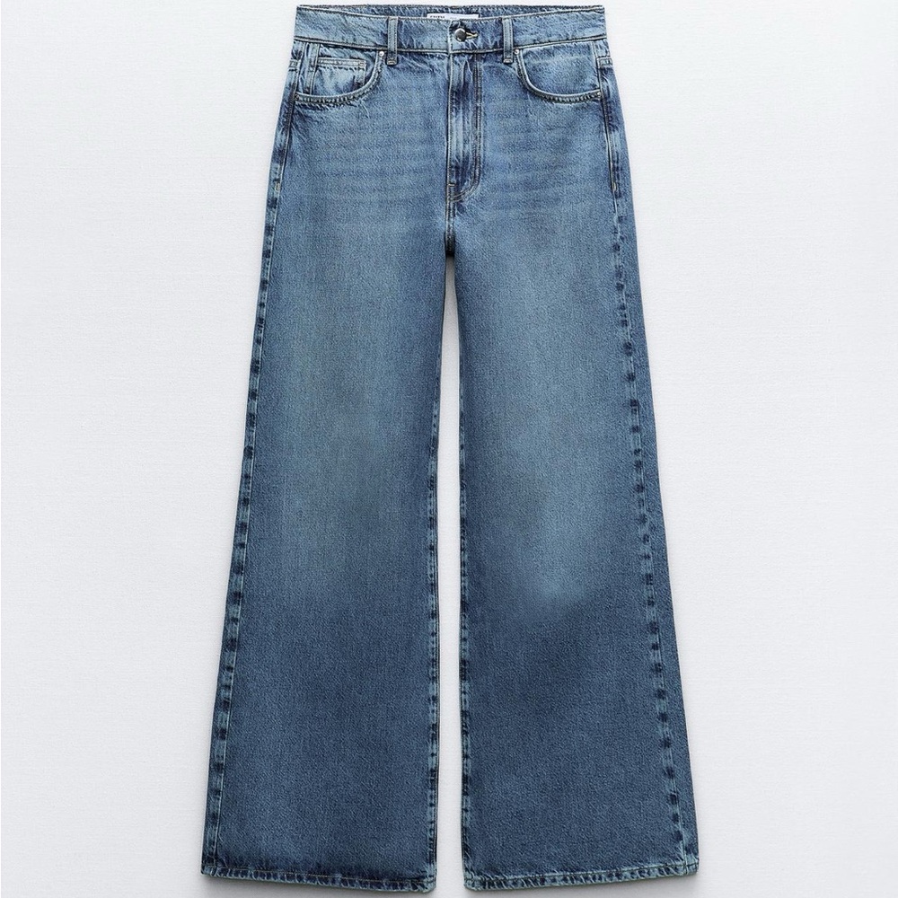 ZARA Z1975 HIGH RISE WIDE LEG JEANS
